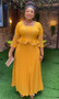 Africa Plus Size Beaded Solid Color Dress Women's Fake Two Piece Pleated Dress