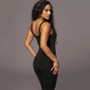 Shapewear Sexy Style Patchwork Low Back Slim Fitted Sports Jumpsuit