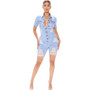 Women Casual Ripped Denim Rompers