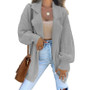 Women Solid Turndown Collar Long Sleeve Knitting Cardigan Sweater