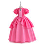 Girls dress skirt cosplay princess dress lace Patchwork puff sleeve children's dress