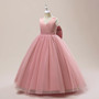 Children's Wedding Dress Sleeveless Mesh Girls Birthday Costume Puffy Dress