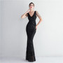 Elegant Long Sequins Plus Size Beauty Formal Party Evening Dress