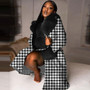 Plus Size Sexy Casual Printed Coat With Detachable Fur Collar