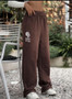 Unisex Autumn And Winter Wolf Head Sweatpants Long Wide Leg Fitness Casual Street Style American Retro Trend Trousers