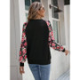 Autumn Printed Patchwork Fashionable And Versatile Casual Round Neck Long Sleeve T-Shirt Women's  Clothing