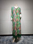 Women Arabian Dubai Muslim Print Abayas