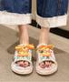 Women Graffiti Thick Soled Slippers