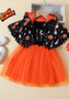 Halloween Day Spring And Autumn Girls Party Dress Children's Cape Two-Piece Set