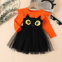 Girls Spring And Autumn Long Sleeve Dress Trendy Baby Girl Halloween Dress Children's Cartoon Princess Dress