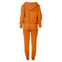 Women Letter Printed Plush Hoodies and Pant Casual Three-Piece