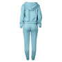 Women Letter Printed Plush Hoodies and Pant Casual Three-Piece