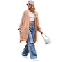 Autumn And Winter Women's Solid Color Loose Knitting Shirt Women's Pocket Coat Sweater