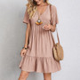 Summer Women Loose Casual Short Sleeve Dress