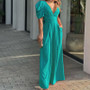 Plus Size Women Short Sleeve Wide Leg Jumpsuit