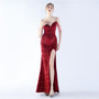 Women beaded and sequined evening dress