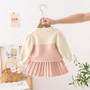 Girl Cartoon Rabbit Pocket Sweater and Skirt Two-piece Set