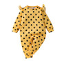 Baby Girl Printed Polka Dot Sunflower Long Sleeve Romper