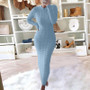 Autumn And Winter Women's Fashionable Long-Sleeved Knitted Sweater Dress