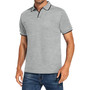 Men'S Simple Casual Polo Short Sleeve T-Shirt Solid Color Sports Casual Polo Shirt