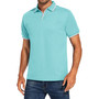 Men'S Simple Casual Polo Short Sleeve T-Shirt Solid Color Sports Casual Polo Shirt
