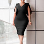 Summer Fashion Chic Elegant Office Bodycon Office Plus Size African Dress