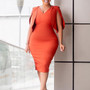 Summer Fashion Chic Elegant Office Bodycon Office Plus Size African Dress