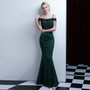 Bridal Toast Dress Fashion Fishtail Slim Fit Long Formal Party Elegant Red Evening Dress