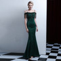 Bridal Toast Dress Fashion Fishtail Slim Fit Long Formal Party Elegant Red Evening Dress