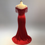 Bridal Toast Dress Fashion Fishtail Slim Fit Long Formal Party Elegant Red Evening Dress