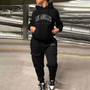 Women's Fashion Casual Hoodies Sweatpants Two Piece Sports Tracksuit