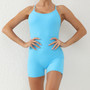 Tie-Up Yoga Romper Quick-Drying Exercise Fitness Jumpsuit