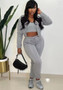 Women's Fleece Hoodies Hooded Sports Casual Three-Piece Tracksuit