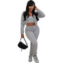 Women's Fleece Hoodies Hooded Sports Casual Three-Piece Tracksuit