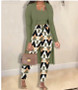 Women Printed Jacket and Trousers Three-Piece