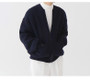 Men's Casual Solid Round Neck Knitting Cardigan Jacket