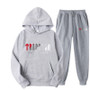 Casual Sports Print Two Piece Men's Hoodies Set