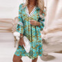 spring ol Chic women's long-sleeved v-neck princess dress