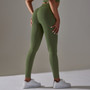 Seamless Solid Jacquard Butt Lift High Waist Fitness Yoga Pants Sports Running Yoga Cropped Pants
