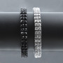 Fashion Diamond Alloy Necklace Hip Hop Style 2 Rows Diamond Men's Necklace Bracelet Set