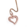 Jewelry Zircon Arc Cutout Heart Print Fashion Pendant Necklace Hip Hop Simple Style Box Chain