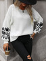 Pullover Women's Knitting Shirt Solid Color Pattern Fashion Sweater