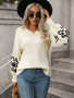 Pullover Women's Knitting Shirt Solid Color Pattern Fashion Sweater