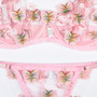 Sexy Romantic Butterfly Embroidery See-Through Sexy Lingerie Set