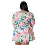 Plus Size Women Loose Long Sleeve Fashion Chiffon Dress