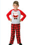 Christmas suit Santa Claus print plaid pants parent-child suit Homewear