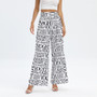 Women's Spring/Summer Letter Print Wide Leg Pants Casual Trousers