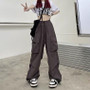 Women American Vintage Cargo Loose Wide Leg Casual Pants