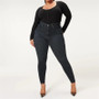 Plus Size Women Stretch Denim Pants