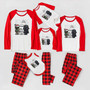 Christmas Family Wear Cartoon Plaid Print Loungewear Pajama Set